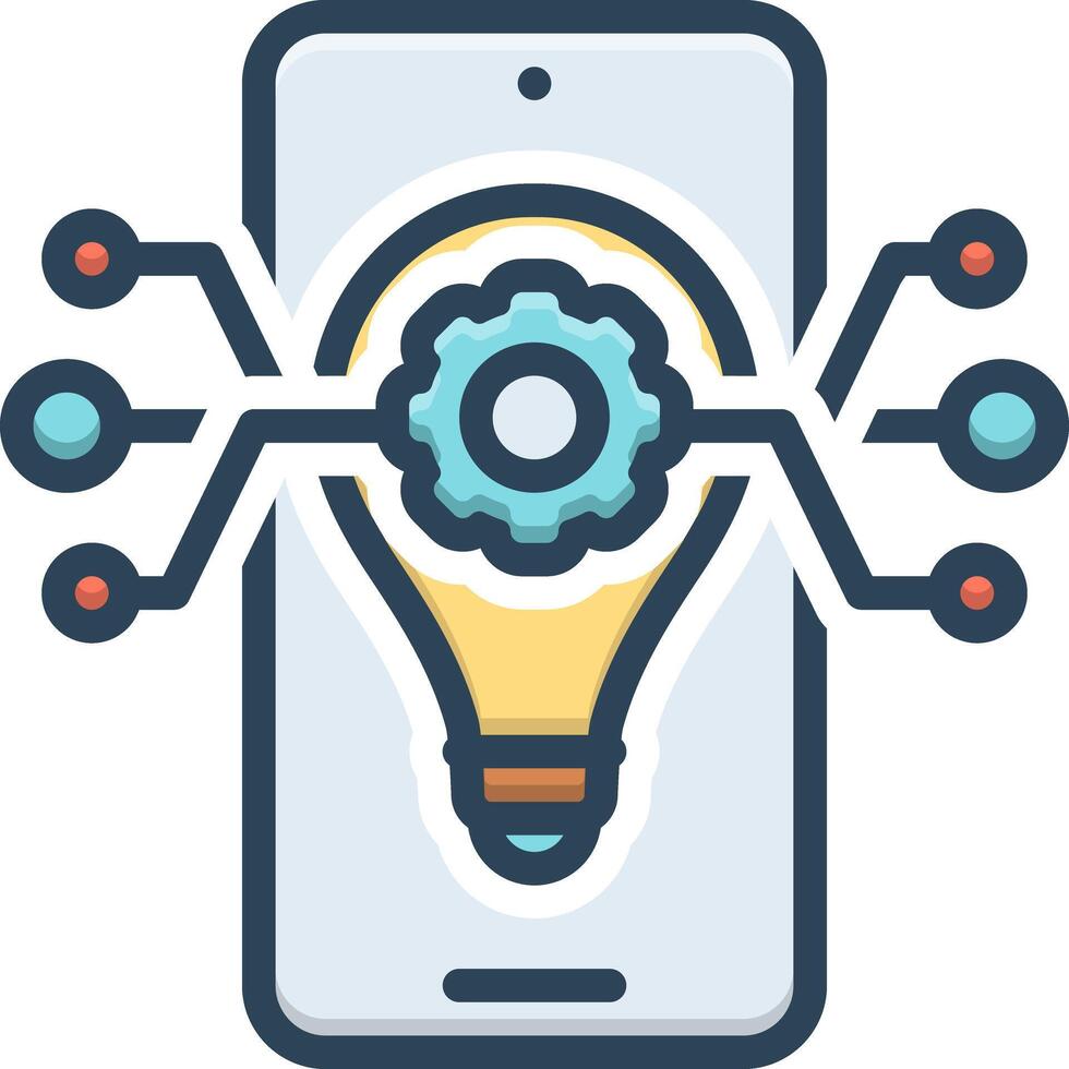 Color icon for innovation vector