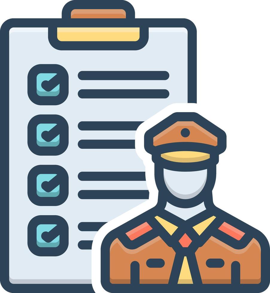 Color icon for customs vector