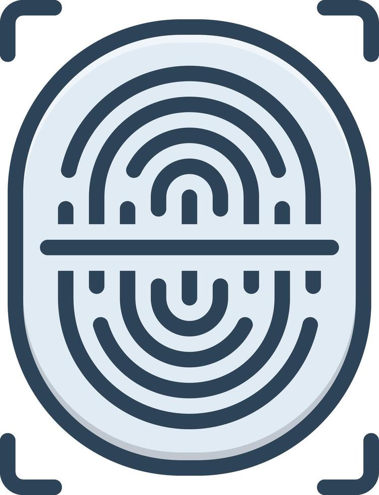 Color icon for biometric vector