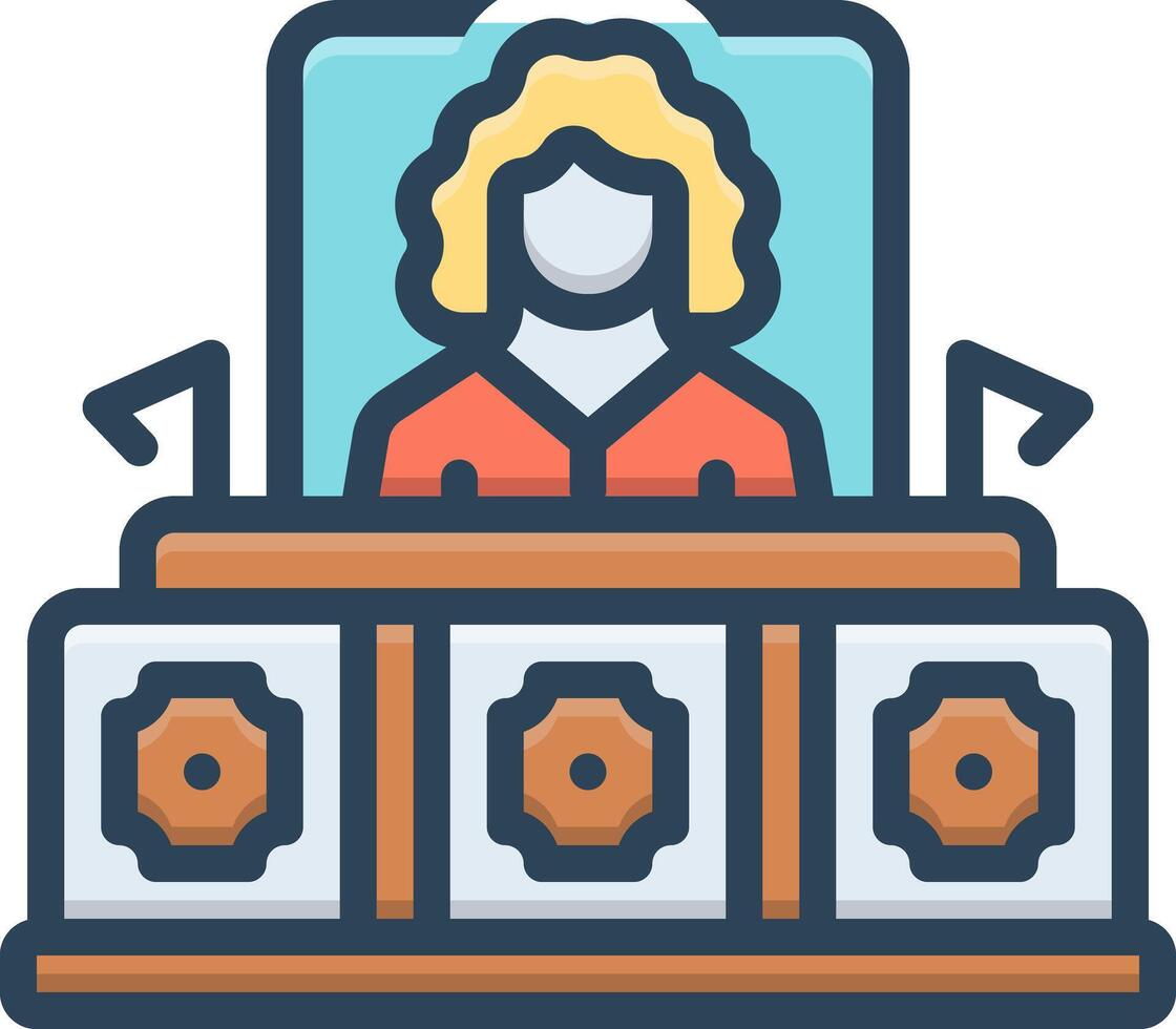 Color icon for judge vector