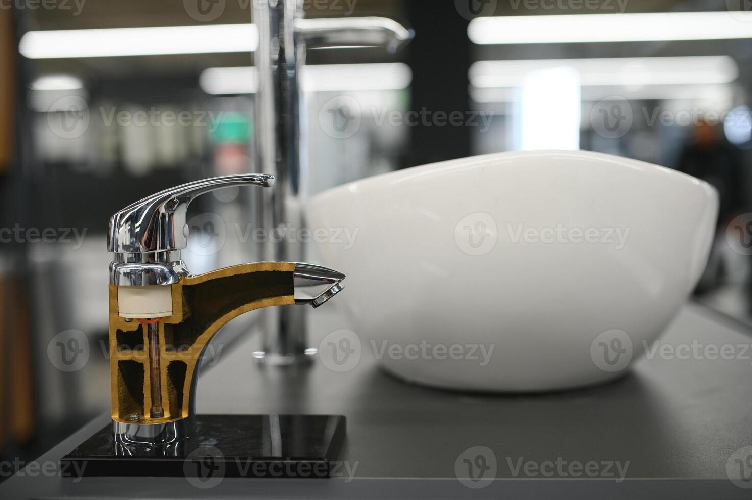 inside interior in shop showroom of elite plumbing photo