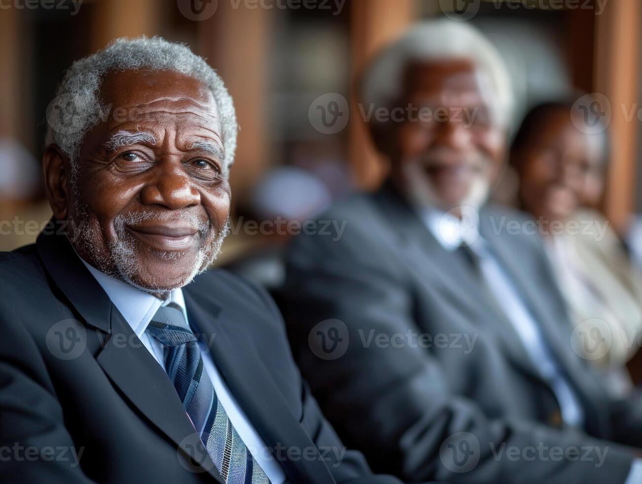 Group of Men Sitting Together photo