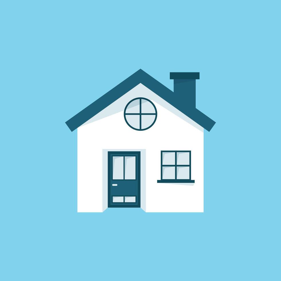 House icon in flat style. Home illustration on isolated background. Building sign business concept. vector