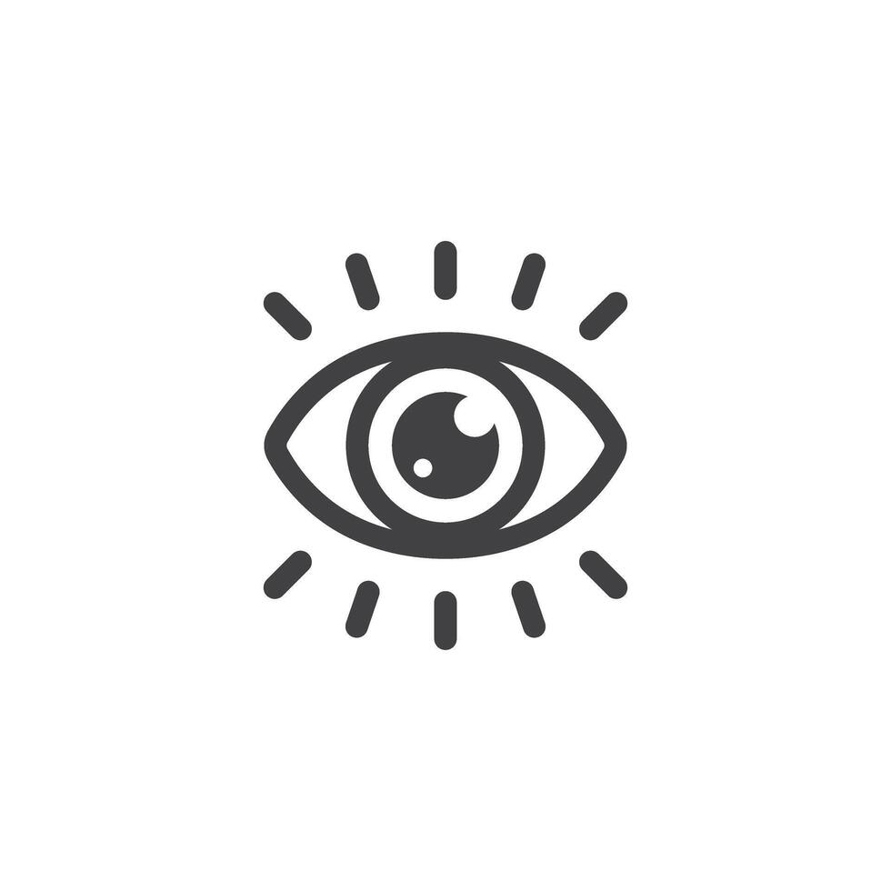 Human eye icon in flat style. Eyeball illustration on isolated background. Vision sign business concept. vector