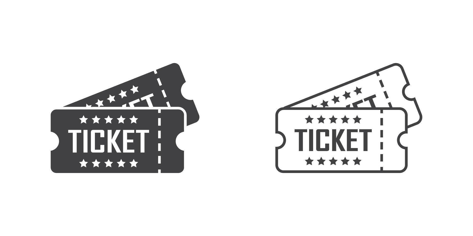 Ticket icon in flat style. Coupon illustration on isolated background. Voucher sign business concept. vector
