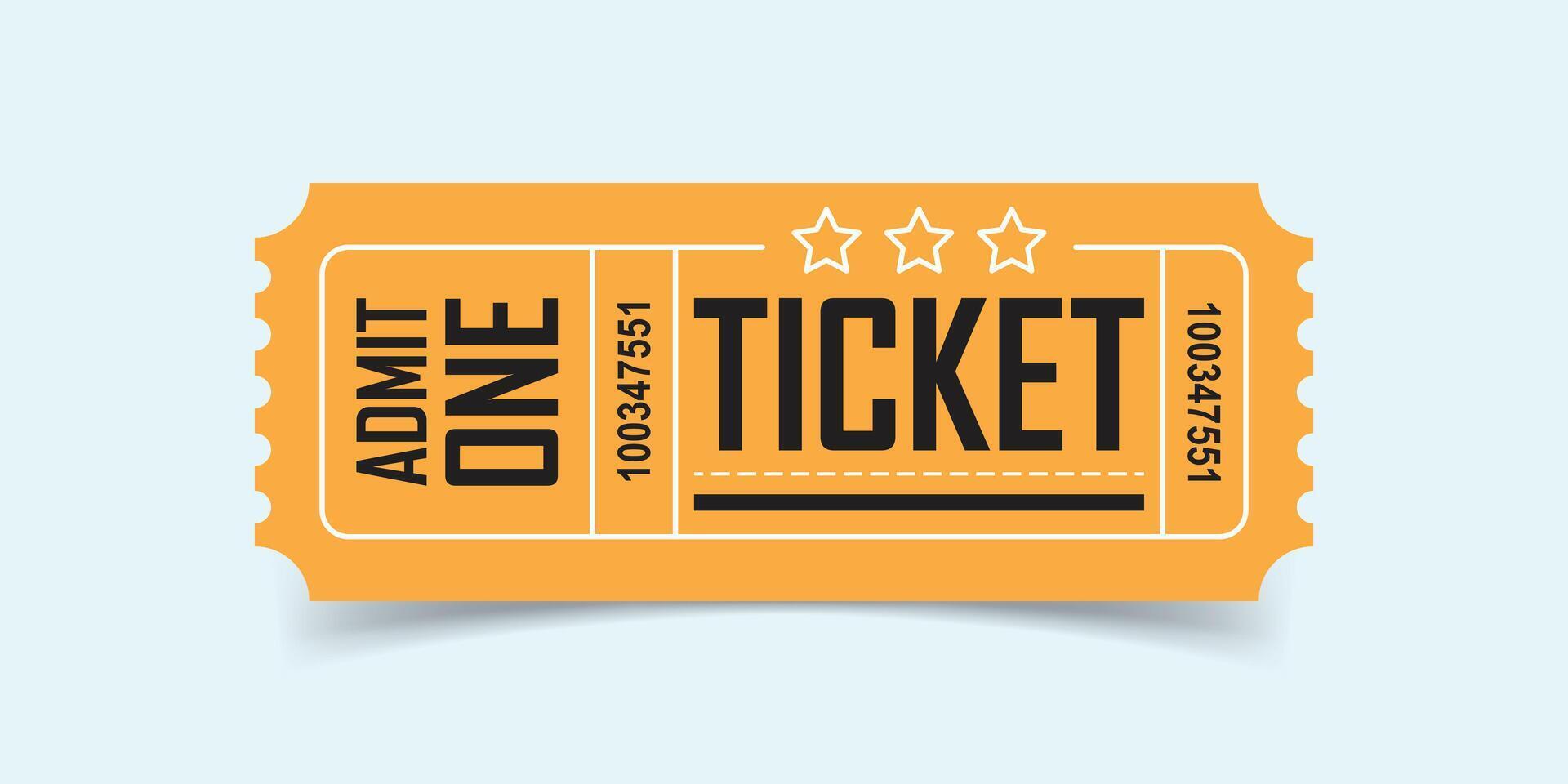 Ticket icon in flat style. Coupon illustration on isolated background. Voucher sign business concept. vector