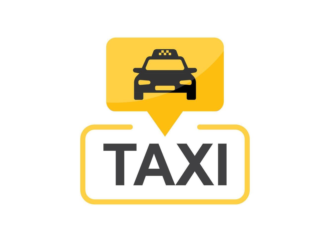 Taxi service icon in flat style. Cab illustration on isolated background. Delivery company sign business concept. vector