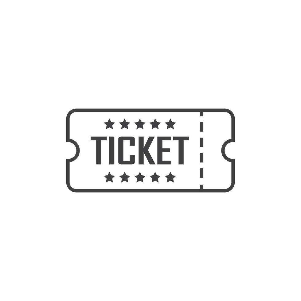Ticket icon in flat style. Coupon illustration on isolated background. Voucher sign business concept. vector