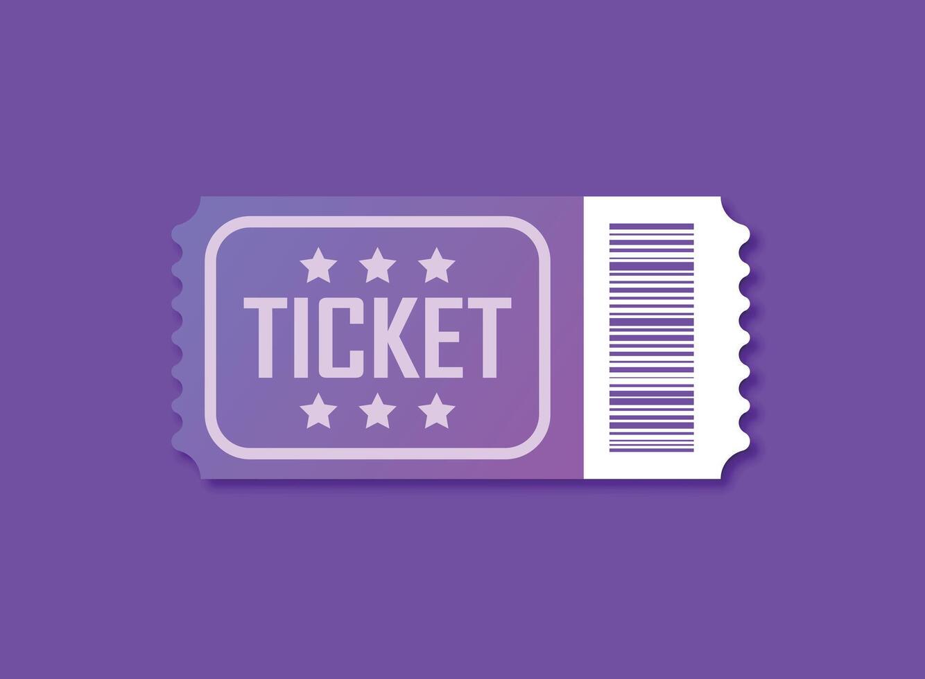 Ticket icon in flat style. Coupon illustration on isolated background. Voucher sign business concept. vector
