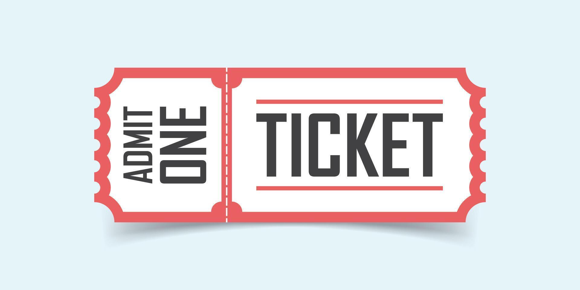 Ticket icon in flat style. Coupon illustration on isolated background. Voucher sign business concept. vector