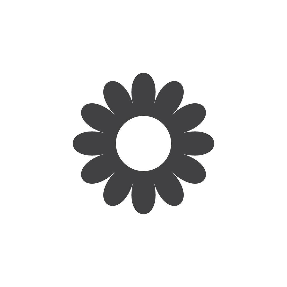 Daisy chamomile icon in flat style. Flower illustration on isolated background. Floral sign business concept. vector