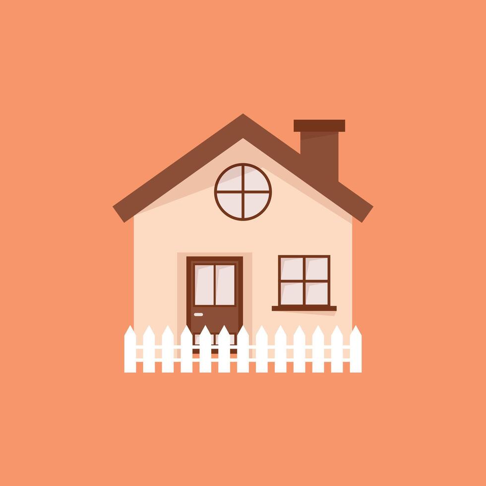 House icon in flat style. Home illustration on isolated background. Building sign business concept. vector