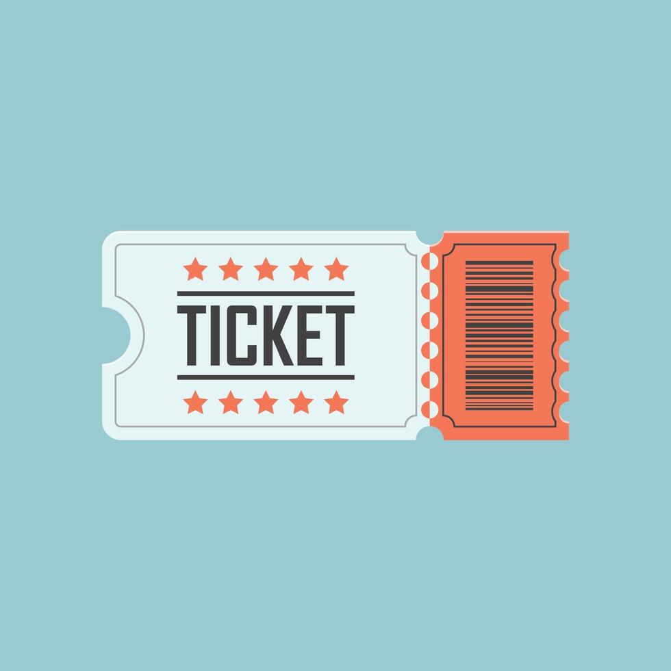 Ticket icon in flat style. Coupon illustration on isolated background. Voucher sign business concept. vector