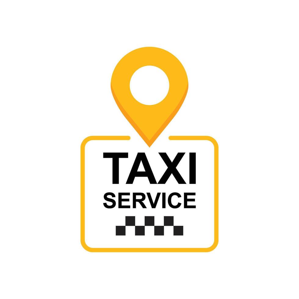 Taxi service icon in flat style. Cab illustration on isolated background. Delivery company sign business concept. vector