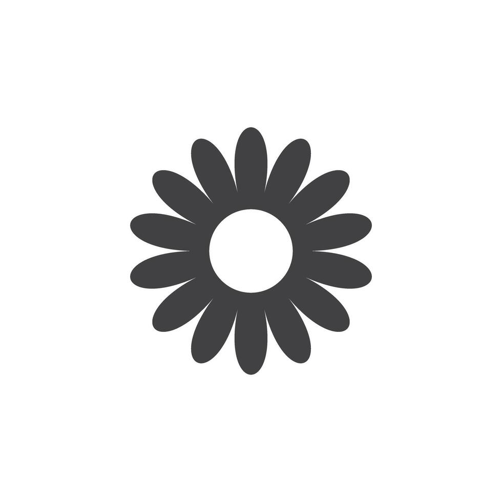Daisy chamomile icon in flat style. Flower illustration on isolated background. Floral sign business concept. vector
