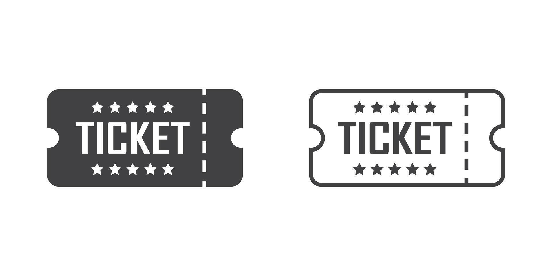 Ticket icon in flat style. Coupon illustration on isolated background. Voucher sign business concept. vector