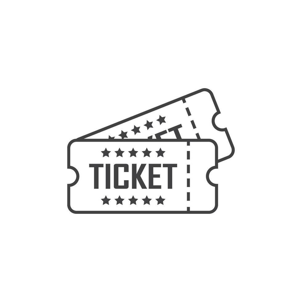Ticket icon in flat style. Coupon illustration on isolated background. Voucher sign business concept. vector