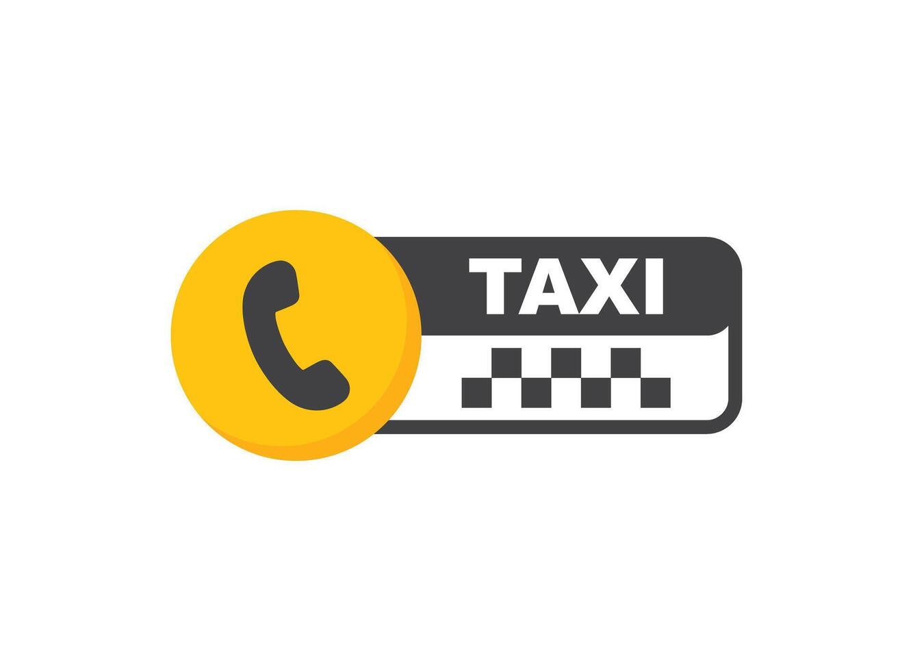 Taxi service icon in flat style. Cab illustration on isolated background. Delivery company sign business concept. vector