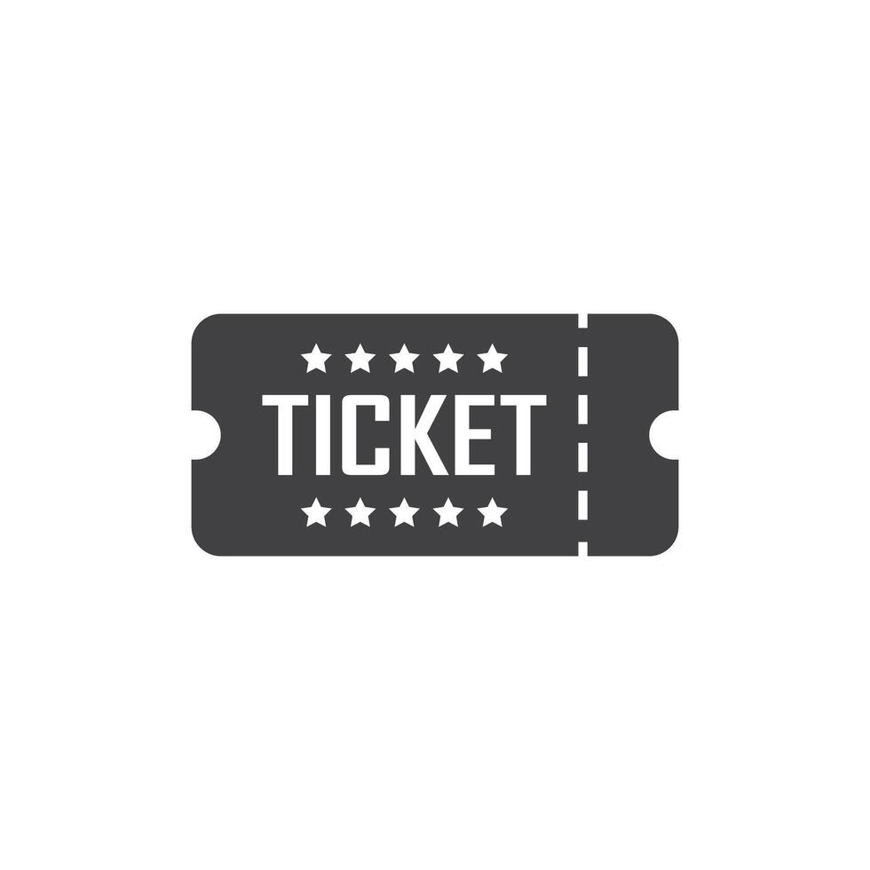Ticket icon in flat style. Coupon illustration on isolated background. Voucher sign business concept. vector