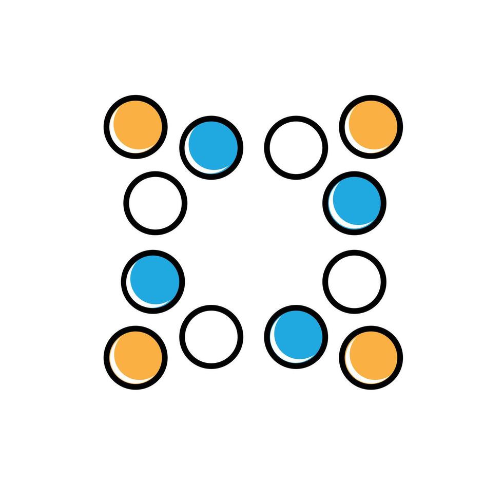 Data Clustering Icon Design vector