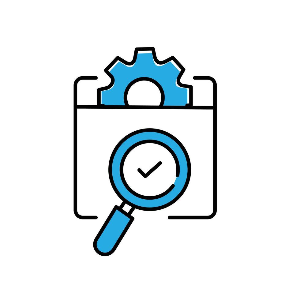 Ensuring Product Quality And Quality Assurance Icon Design vector