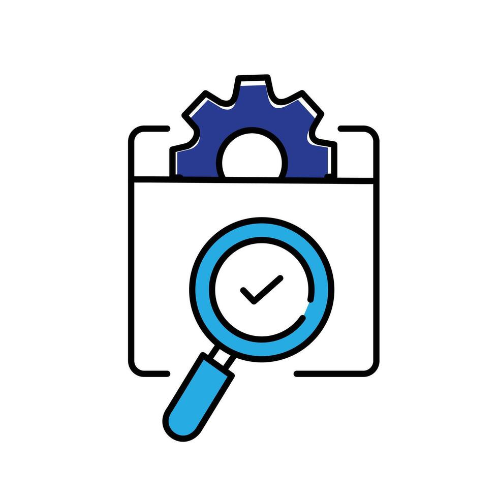 Ensuring Product Quality And Quality Assurance Icon Design vector