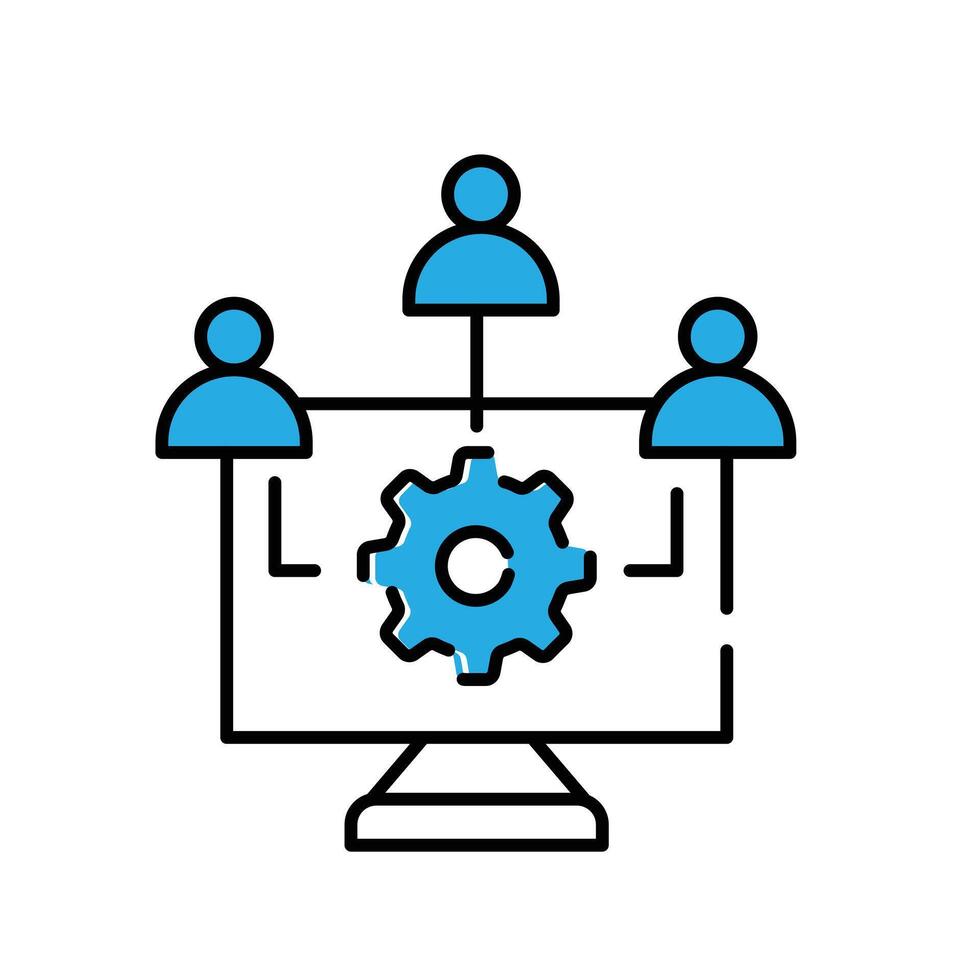 Application Performance Management and Optimizing Application Performance Icon Design vector