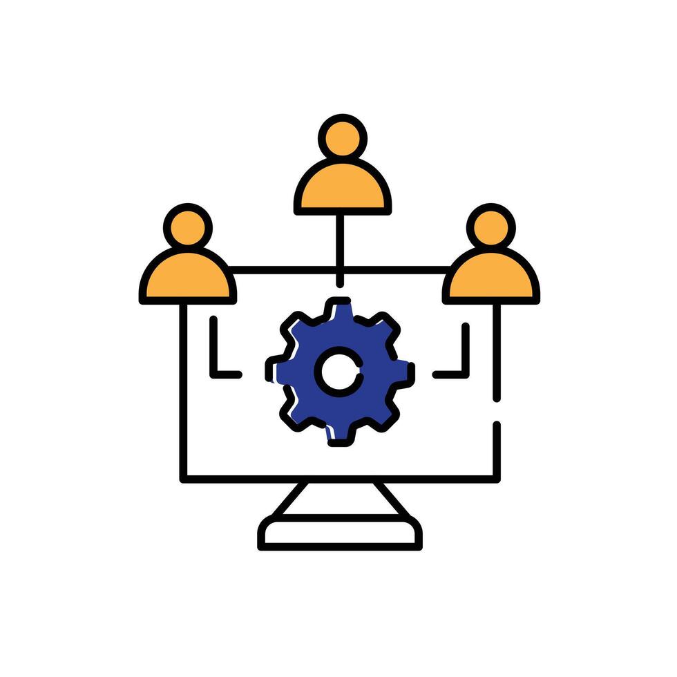 Application Performance Management and Optimizing Application Performance Icon Design vector