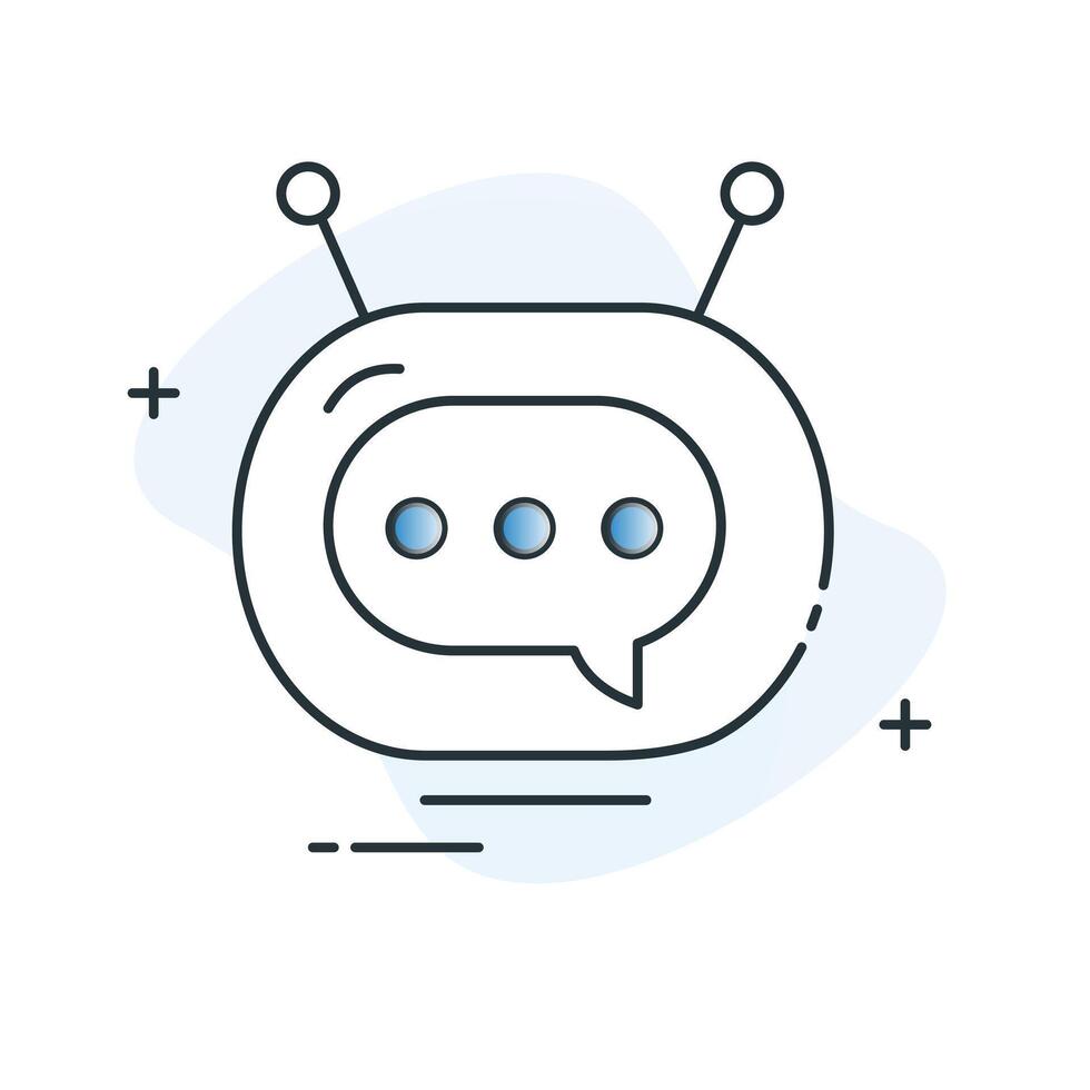 ai chatbot asistencia icono diseño vector