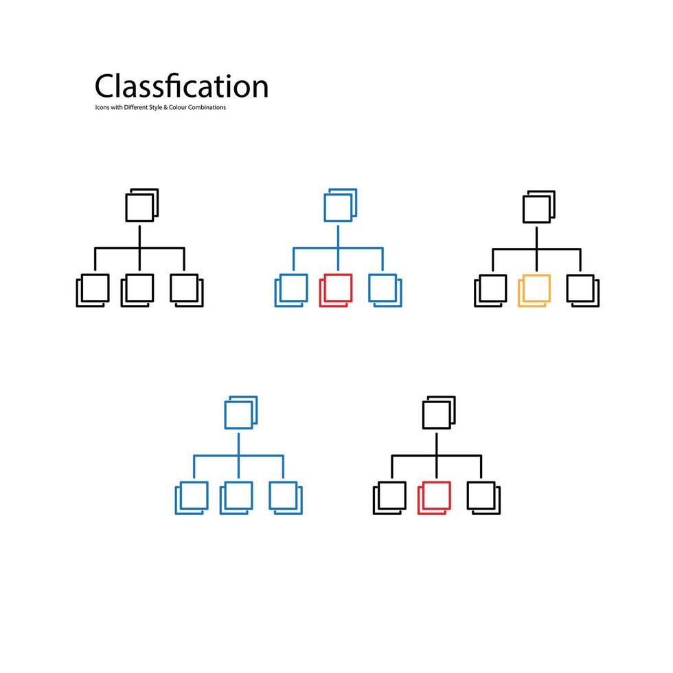 Classification Illustration Icon Design vector