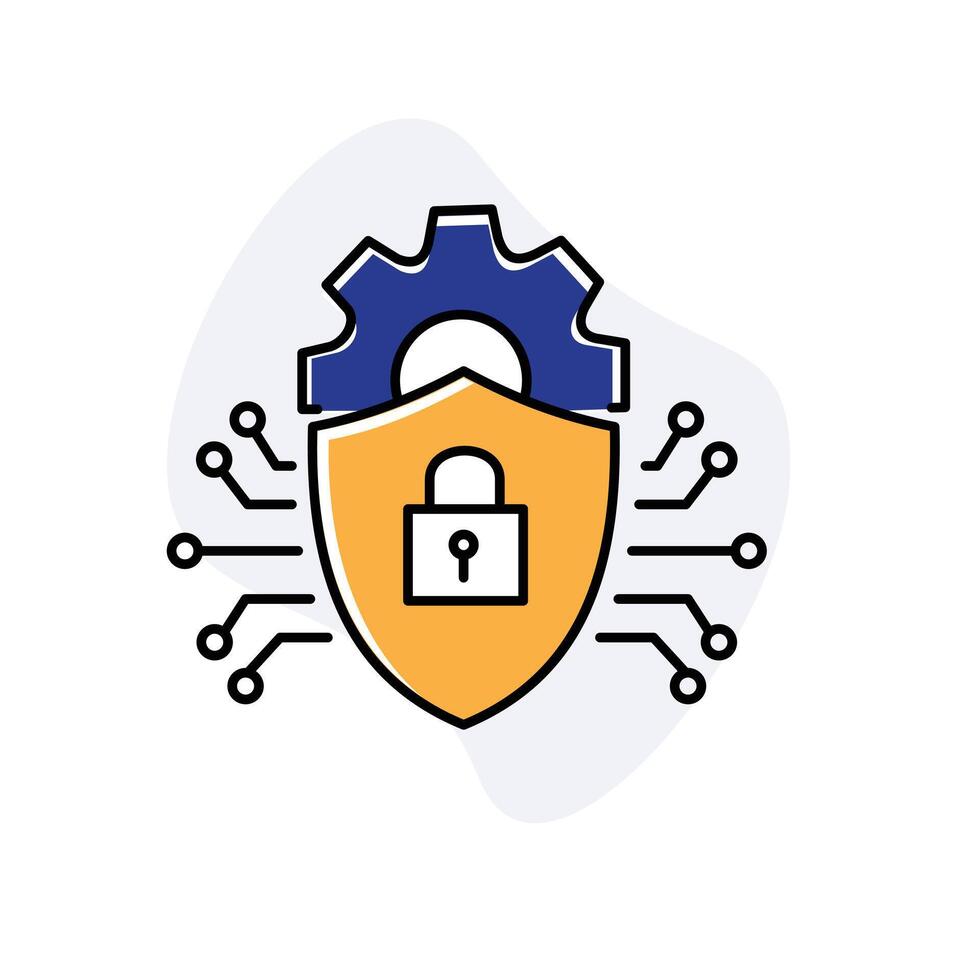 Intrusion Detection Cyber Threat Detection Icon Design vector