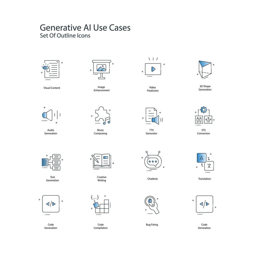 utilizar casos ilustración icono diseño conjunto vector