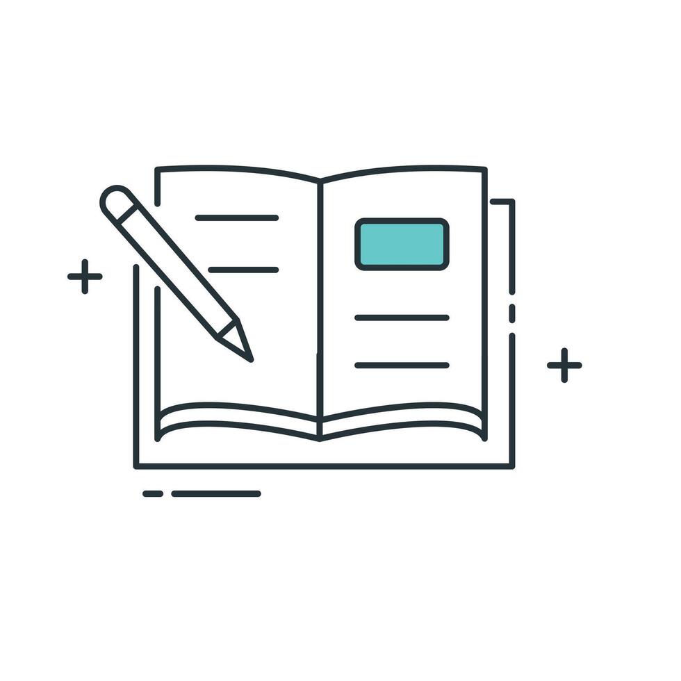 Creative Writing Artistic Storytelling Icon Design vector