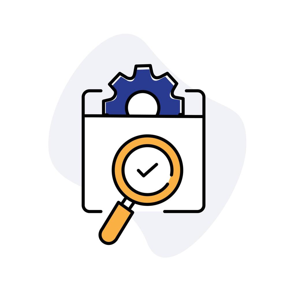 Ensuring Product Quality And Quality Assurance Icon Design vector