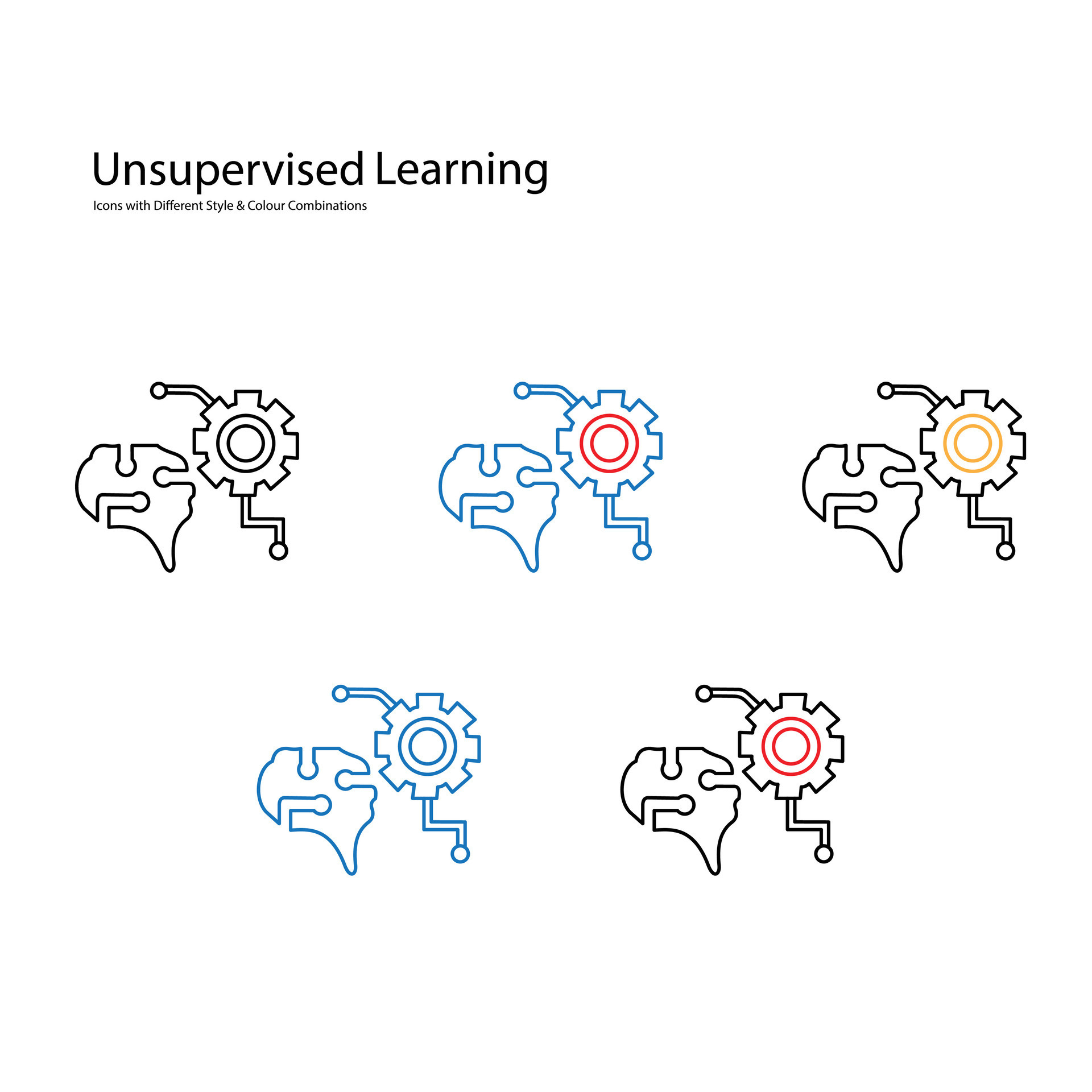 Unsupervised Learning Icon Design 43272704 Vector Art at Vecteezy