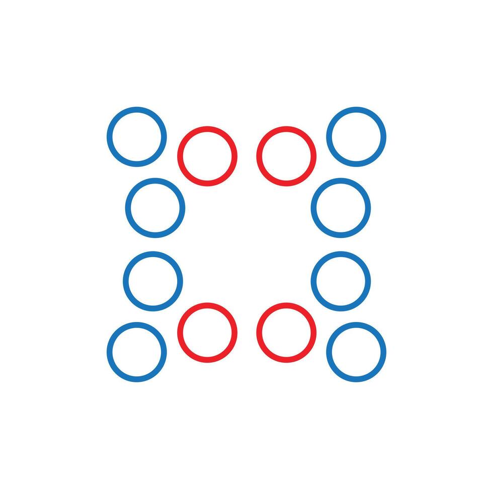 Clustering Analysis Icon Design vector