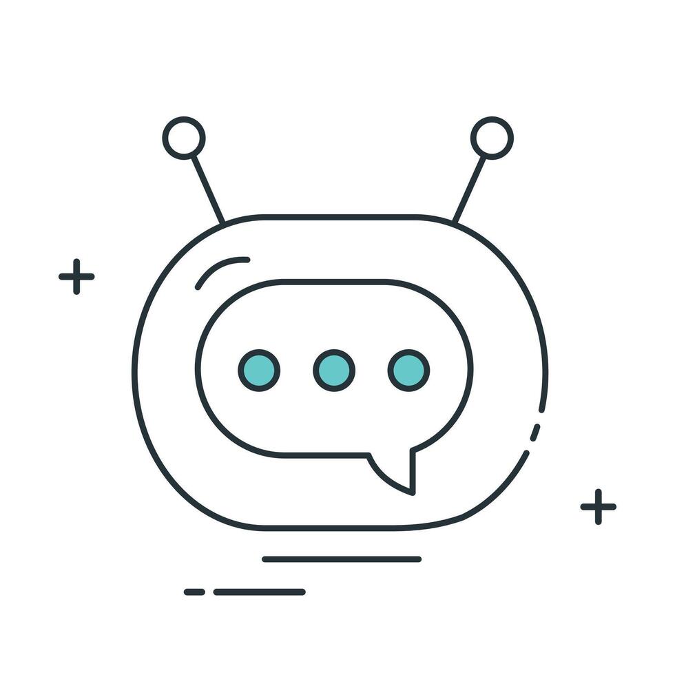 ai chatbot asistencia icono diseño vector