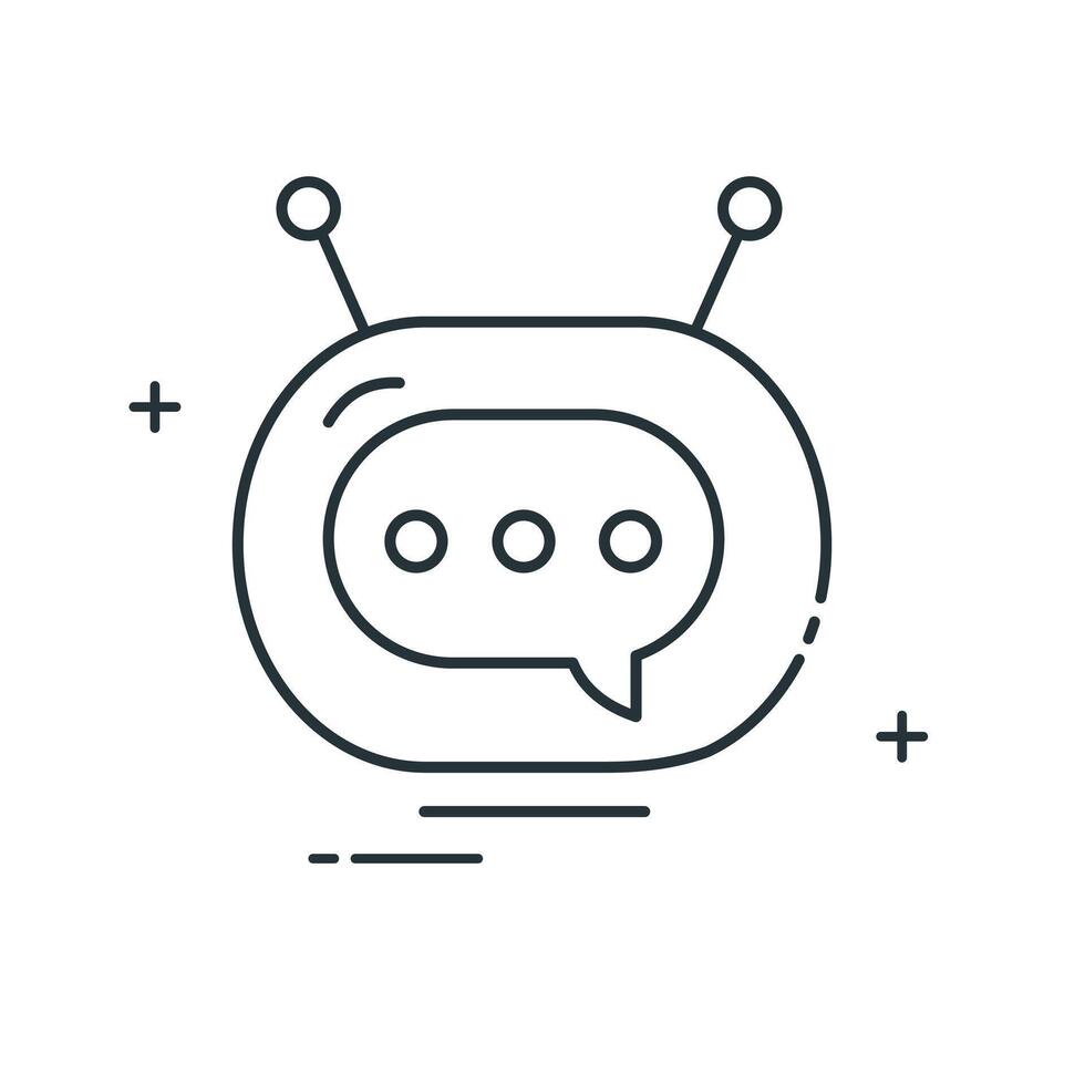 ai chatbot asistencia icono diseño vector