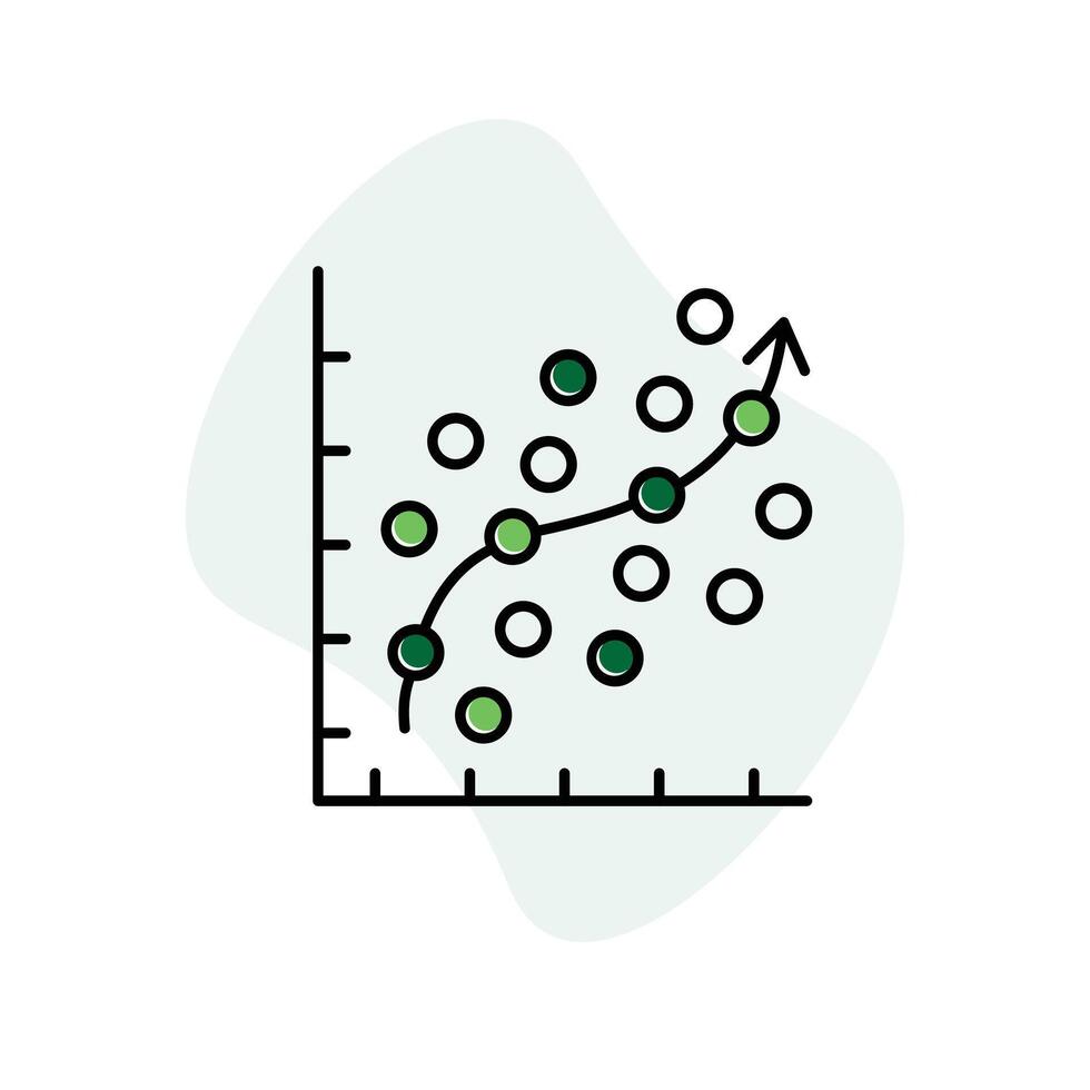 Predictive Regression Modeling Icon Design vector