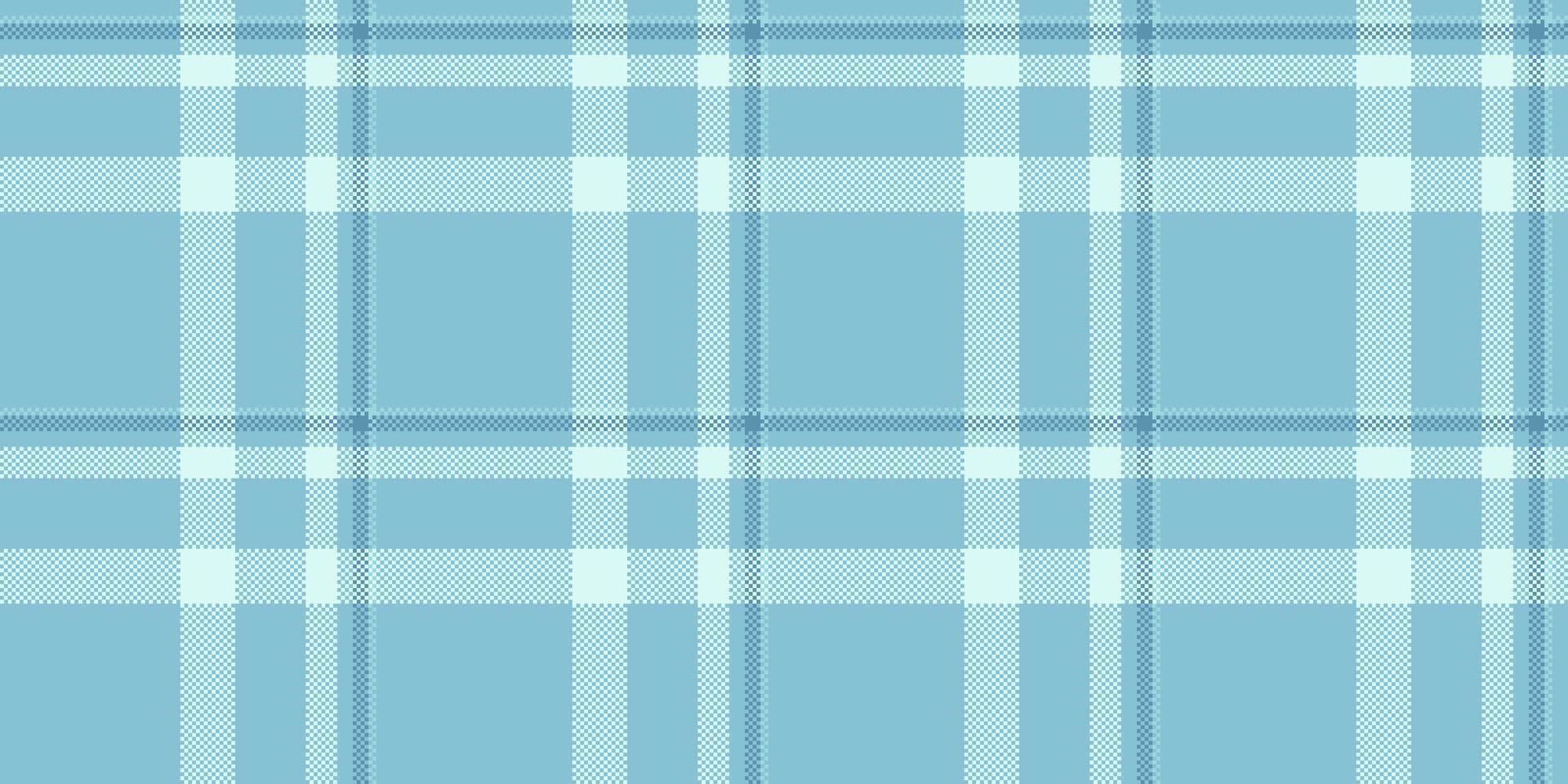Close up pattern tartan textile, checking check seamless. November texture fabric plaid background in cyan and light colors. vector