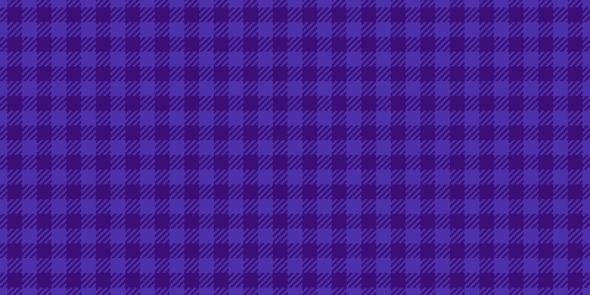 Editable fabric background textile, kilt seamless check tartan. Colorful texture pattern plaid in indigo and violet colors. vector