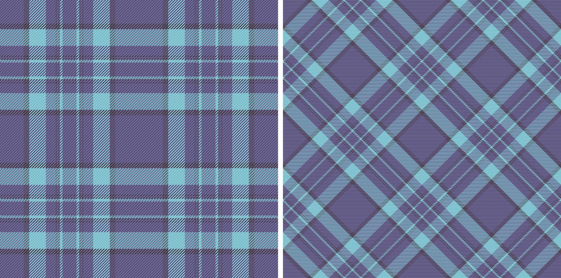 Plaid check pattern of tartan seamless texture with a textile background fabric. Set in winter colors for thanksgiving fashion cozy celebration. vector
