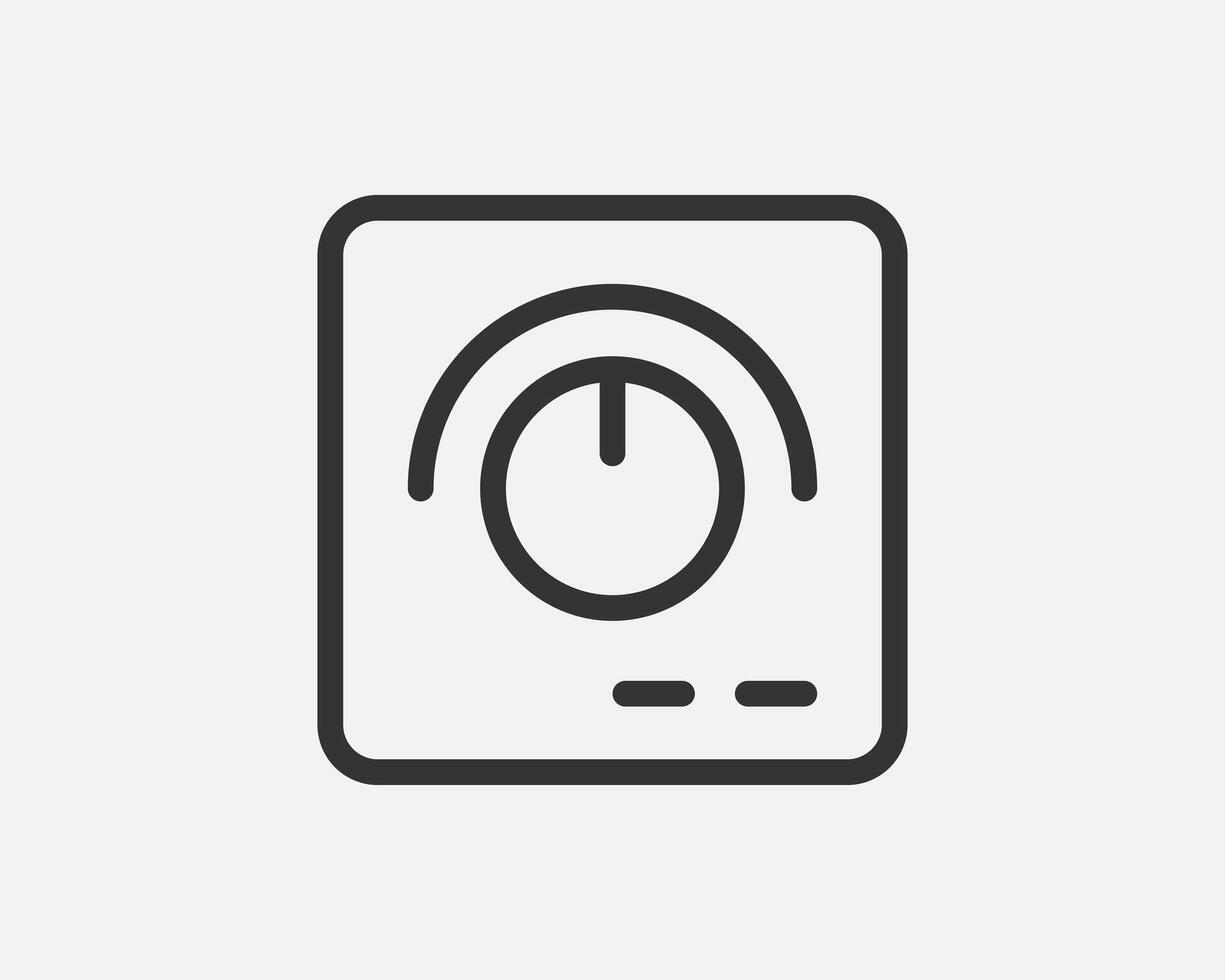 Light dimmer icon line trendy design. Electricity lamp saving energy sign. Black and white flat style. vector
