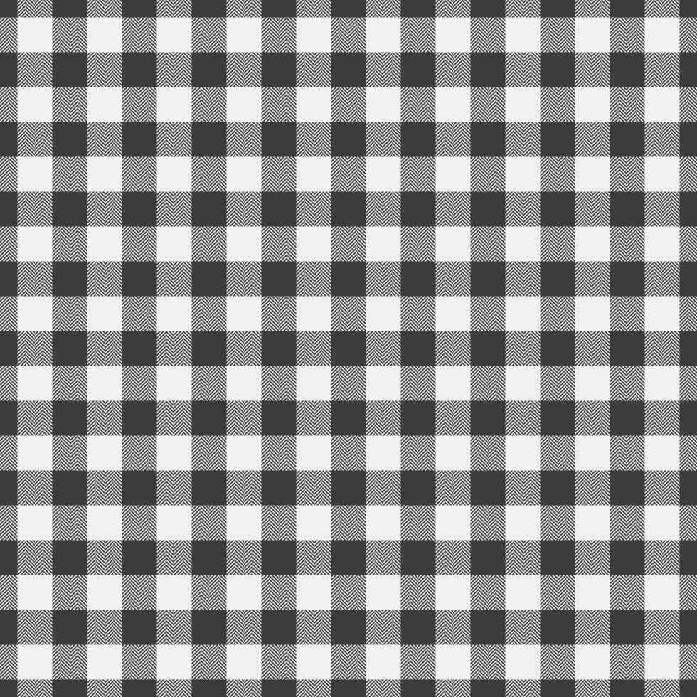 Festive fabric textile background, good seamless texture plaid. Madras tartan pattern check in grey and white colors. vector