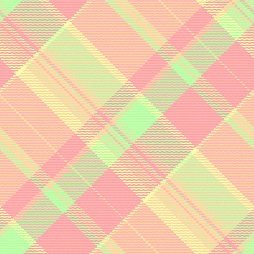 Sparse texture pattern, basic check seamless plaid. Cool tartan fabric background textile in light and orange colors. vector