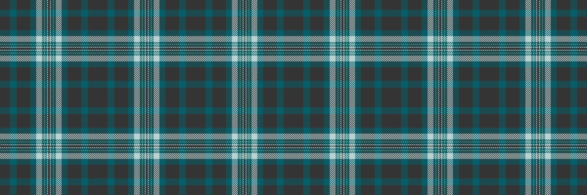 Silk pattern background, japanese plaid fabric seamless. Ragged texture tartan textile check in grey and cyan colors. vector