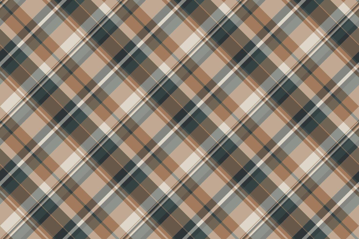 Curtain plaid background tartan, print textile texture. Form seamless pattern check fabric in pastel and orange colors. vector