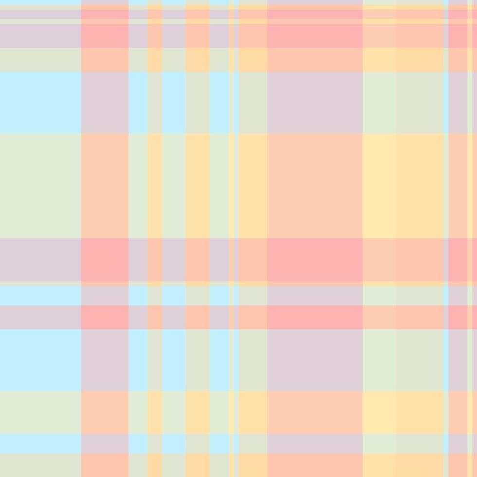 Designs pattern textile background, infant tartan texture. Neat fabric seamless plaid check in light and orange colors. vector