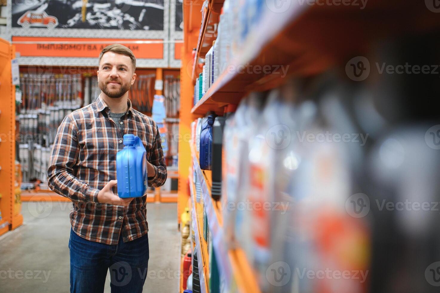 A customer at an auto parts store photo