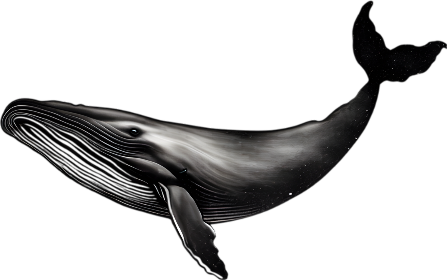 Close-up painting of a whale. Ai-Generated png